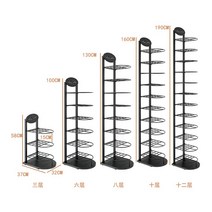 모자 보관함 보관틀 진열대 모자 걸이 스탠드 정리대, 흰색 8층 높이 130cm