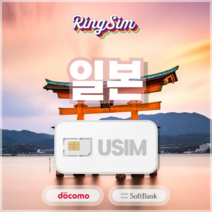 일본 유심 데이터 무제한 도코모 소프트뱅크, softbank, 매일1GB 사용후 저속무제한, 4일
