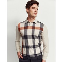 21FW [populet]베이지 체크배색 긴팔카라티셔츠 WMTS1D305I2