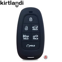 실리콘 차 키 케이스 커버 현대 산타페 투싼 NX4엑센트소나타 하이브리드 넥소그랜드 홀더 체인 쉘, [01] A black