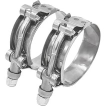 Congiano 2 Pack Inch T-Bolt Hose Clamps Stainless Working Range 56-64mm for 2