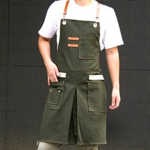 캠핑용 화실작업용 공방작업용 앞치마 야외식사 솔캠 쏠캠 휴가 비박 감성여행, 1개, 머스타드