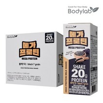 바디랩 고단백쉐이크 메가프로틴 블랙7곡 250ml x 12팩, 1박스