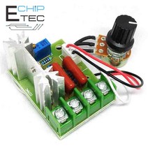 ac모터속도조절기 AC 220V 2000W 고출력 사이리스터 디머 모터 속도 컨트롤러 거버너 모듈 (포텐쇼미터 포, 한개옵션0