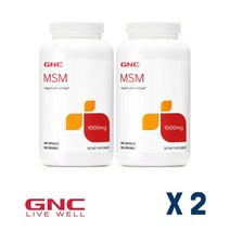 GNC 2병 MSM 1000 MG 180 Capsules, 1000 MG 180정 2병