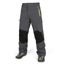 Muaney 남성용 스키 스노우 방수 소프트쉘 아웃도어 하이킹 벨루어 안감 지퍼 바닥 다리 D.gray705-플리스, D.gray705-fleece