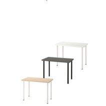 IKEA LINNMON/ADILS 테이블 100x60 (화이트) /이케아/가구/테이블/책상/탁자/사무/학생/회의, 다리:실버