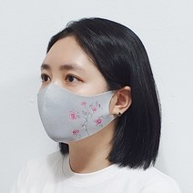 [예원콜렉션] 항균력 99.9% 빨아쓰는 면 마스크 귀안아픈 천마스크 플라워가든