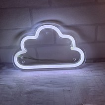 야외 네온 사인 led 간판 커피숍 카페 인테리어 전광판 오픈사인 영업중 보드, 구름