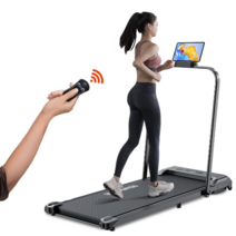 가정용 런닝머신 트레드밀 홈트 실내 워킹패드 유산소 접이식 저소음 헬스기구, 블랙-블루투스+소음방지패드