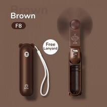 미니 휴대용 4800 가정용 저소음 소형 핸디 선풍기 USB 충전식, CHINA, 2000mAh brown F8