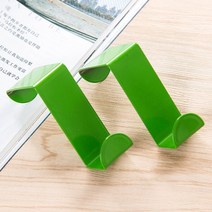 스테인레스 스틸 다기능 문 걸이 후크 2 개 크리에이티브 네일 무료 가정용 욕실 수건 문 걸이 캐비닛 옷걸이, green