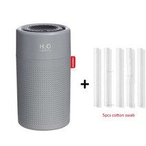 미니가습기 대용량 가습기 추천 가정용 거실용 사무용 유아 추천 무선 USB Portbale 아로마 디퓨저 2000mAh 배터리 충전식 Umidificador 에센셜 오일 298, 750ML 그레이 5 필터
