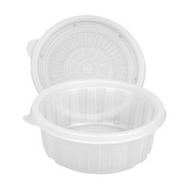 [소량] 미니 탕용기 JH 158파이 소 650ml 100세트 PP 반투명 삼계탕용기, 100개