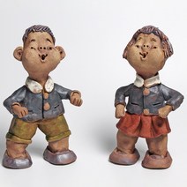 토기 인형 옛날 인형 토우 인형 흙인형 24종, 우물