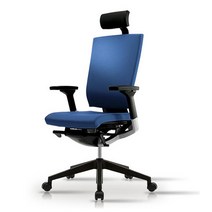 시디즈[SIDIZ] 사무용 의자 T550HLDA-블랙 레드 블루/공무원의자/임원의자/의사의자/재택근무의자/서재의자/사무의자/학생의자/게임의자/요주지지대/목받침/조절형 좌판 팔걸이, 블루