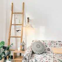 마켓비 SHADARI 행거 원목 사다리 드레스룸 옷걸이 욕실 거실 침실 드레스룸, 화이트
