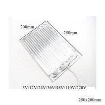 알루미늄 호일 난방 패드 100x100mm 5V 12V 24V 220V 전기 히터 매트 시트 플레이트 접착제 방수 3D 프린터 냉장고, [04] 36V or 48V, [02] 100x100mm