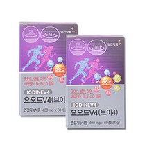 1+1 영진약품 요오드 V4 60정 2박스 4개월 갑상선 면역기능 만성피로 비타민D, 2개