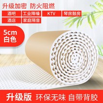 고밀도 방음 방진 스펀지 난연 접착 방음재 패드 풍절음 흡음재 흡음 매트 테이프, 두께 5cm 화이트