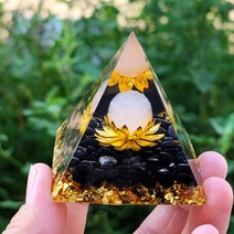 Orgone 피라미드 자수정 페리도트 치유 크리스탈 에너지 오르고 나이트 도구 홈 장식, Y