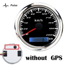 85MM GPS Speedomete 60 km/h 바이크 오토바이 peed 주행 거리계 안테나와 보트 자동 트럭 RV 캠핑카, 20 NO GPS BS 200KMH