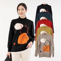 모슬린 엄마옷 울캐시미어 반폴라 니트티셔츠 ETP111199 마담 미시옷 중년여성의류 빅사이즈 50대 60대여성옷