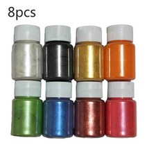 견고한 Cosmetic Pearlescent Natural Mica Mineral Powder Epoxy Resin Dye Pearl, 01 8 colors