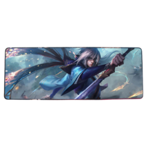 롤 LOL 디자인 마우스 패드 79종 시리즈 리그 오브 레전드 장패드 3mm 두께, 800x300mm + 3mm개, 주황색 남성 칼