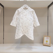 [아가방] 논현점*23신상 부드럽고 포근하게 감싸주는 신생아 배내 가운/간편한 똑딱이 장착/안심 무형광/신생아 배내가운