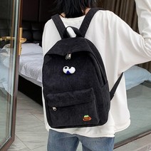 찐코디 K143 코듀로이 캐쥬얼 대학생 학생 추천 백팩 여대생 겨울 데일리 책가방