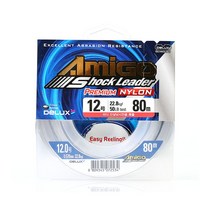 아미고 쇼크리더 나일론 80M (3호- 30호 전스펙보유) 참돔 방어 부시리 국산 명품 낚시줄, 18호