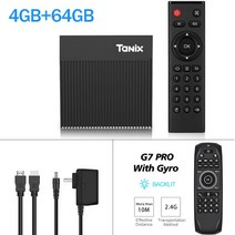 Tanix X4 스마트 TV 박스 안드로이드 11 Amlogic S905X4 AV1 3D BT 스트리밍 미디어 플레이어 2.4/5G 와이파이 유튜브 넷플릭스 프리픽스 VS X96, 11 4G 64G G7 PRO_01 미국 플러그