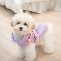 리마이독 강아지 패딩 하네스 겨울 강아지옷 애견 조끼 깔깔이, 핑크