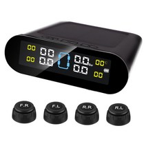 Autocatrbeaty A1 TPMS 타이어 공기압 측정기 USB 태양광 충전방식 타이어 압력 온도 모니터링 방수 무선 센서