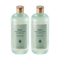 토너 대용량 허브솔루션 토너 알로에베라 500ml x 2개, AHC 허브솔루션 대용량토너 알로에베라 500ml 2개
