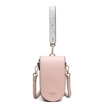 라운드 컴팩트 스트랩 어께메는 카드보관 핸드폰가방 간단외출 봄여행 여대생 가죽