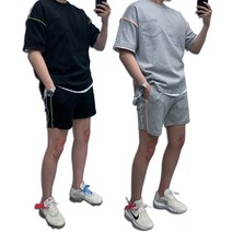 여남공용 비침없는흰티 남자 옷사는곳 황금보세 반팔 반바지 중학생트레이닝복 백메란지 런닝복
