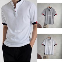 남성 차이나카라셔츠 반팔 헨리넥 티셔츠 M올리졸리3m5w8