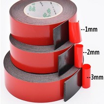 SZBFT 1-3mm 두께 검정 초강력 자체 접착 폼 자동차 양면 테이프 휴대 전화 방진 테이프, 25mm, 5m 3mm두께