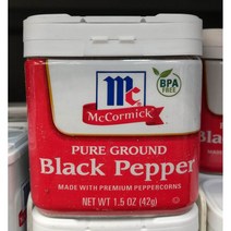 McCormick pure ground black pepper 맥코믹 퓨어 그라운드 블랙페퍼 후추가루 1.5oz(42g) 2개