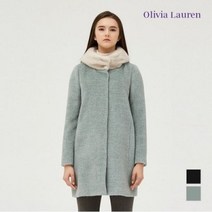 올리비아로렌 밍크후드 니트패치 알파카코트VOPEAUWB221_P33... 402325