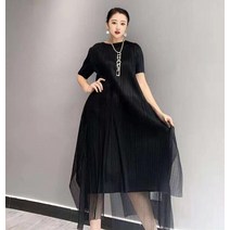 디자이너옷 시원한 봄 여름 프렌치룩 원피스 주름 빅사이즈