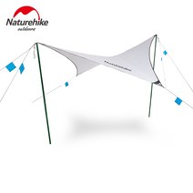 NATUREHIKE TARP 네이처하이크 타프 쉘 렉타대형방수노르디스크 타프스크린 텐트 천막 외관 그늘 캠핑 방수포 태양 대피소 야외 일 천으로 파티 가든 비치 캐노피, Grey|CHINA
