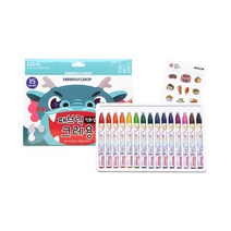 패브릭 크레용 15색 페브릭 크래용 손에 묻지않는 크레파스 티셔츠 신발 그림그리기, 패브릭크레용(15색)＋스티커증정