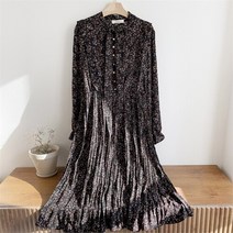 셀러허브 여성패션 프릴 플라워 리본 플리츠 주름 롱원피스