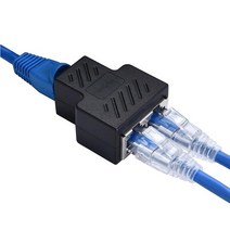 인터넷연결선 암-암 1-2 RJ45 이더넷 분배기 어댑터 LAN 네트워크 케이블 커넥터 지원 ADSL 허브 스위치 라우터 랜분배, 단일옵션