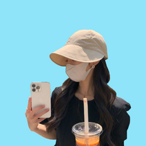 자외선차단모자 여름 햇빛 돌돌이 여성 썬캡 모자