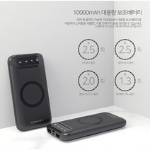 무선/유선충전 보조배터리 10000mAh 5핀 8핀 C타입 동시충전