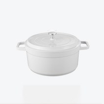SURBORT 가정용 법랑 냄비 양귀찜솥 라면 냄비, 흰색, 20cm 2.7L 용량